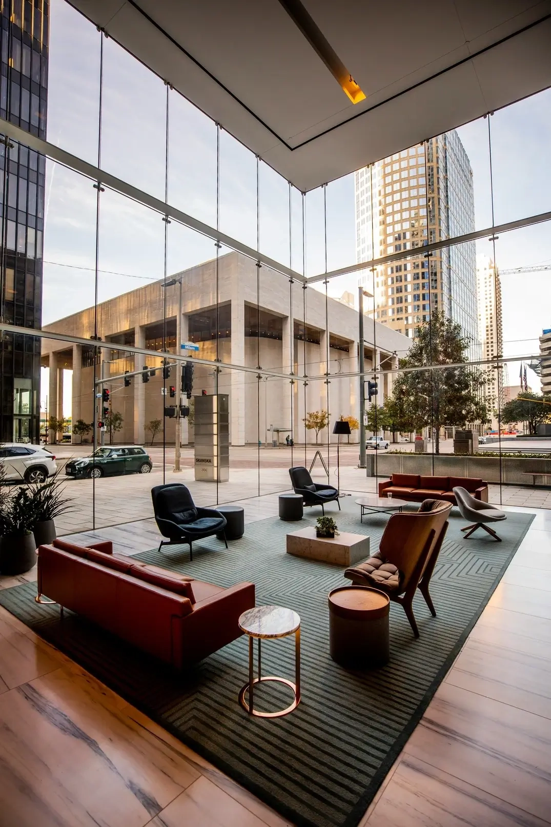 Interior moderno com móveis elegantes
